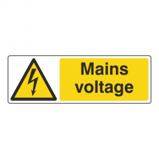 Mains Voltage Sign (Landscape)