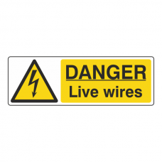 Danger Live Wires Sign (Landscape)