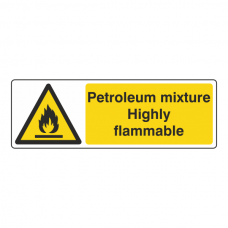 Petroleum Mixture Highly Flammable Sign (Landscape)