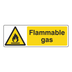 Flammable Gas Sign (Landscape)