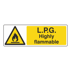 LPG Highly Flammable Sign (Landscape)