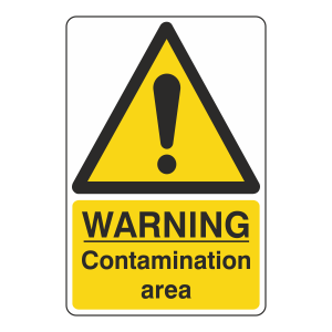 Warning Contamination Area Sign
