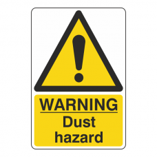 Warning Dust Hazard Sign
