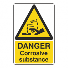 Danger Corrosive Substance Sign