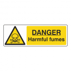 Danger Harmful Fumes Sign (Landscape)