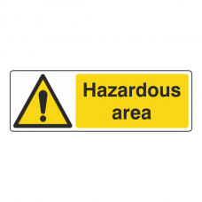 Hazardous Area Sign (Landscape)