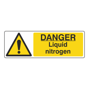 Danger Liquid Nitrogen Sign (Landscape)