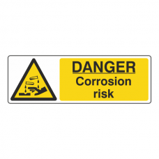 Danger Corrosion Risk Sign (Landscape)