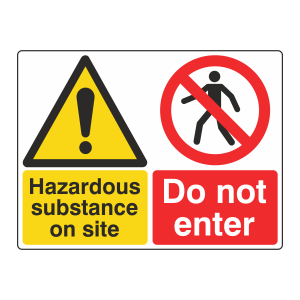 Hazardous Substance / Do Not Enter Sign (Large Landscape)