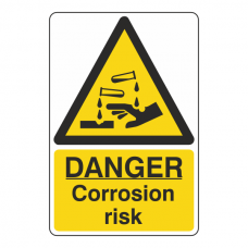 Danger Corrosion Risk Sign