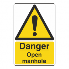 Danger Open Manhole Sign