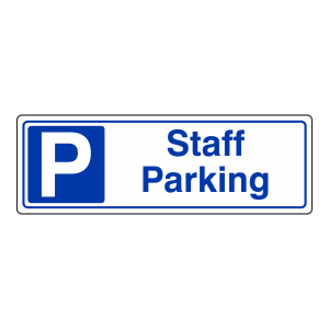Staff Parking Sign (Landscape)
