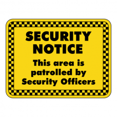 Area Patrolled By Security Guards Security Sign (Landscape)