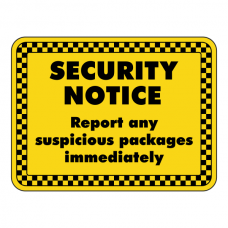 Report Any Suspicious Packages Security Sign (Landscape)