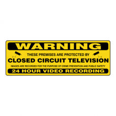 Premises Protected By Closed Circuit Television Security Sign (Landscape)