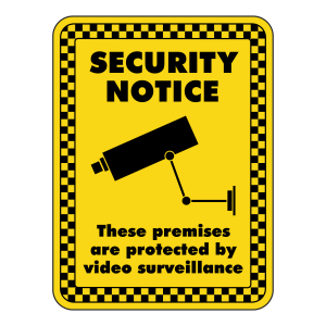 Premises Protected By Video Surveillance Security Sign