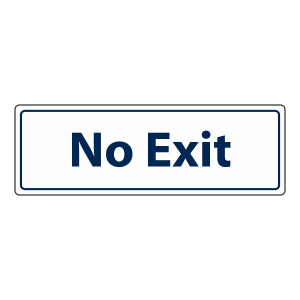 No Exit Door Sign (Landscape)