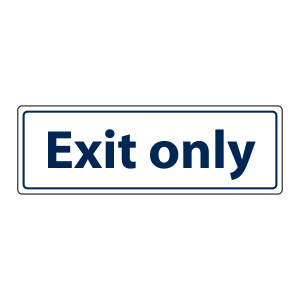 Exit Only Sign (Landscape)