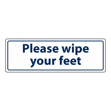 Please Wipe Your Feet Sign (Landscape)