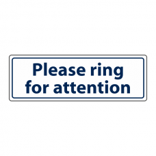 Please Ring For Attention Sign (Landscape)