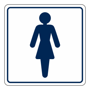 Ladies Toilet Sign (Square)
