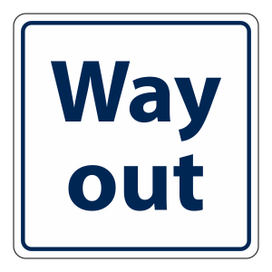 Way Out Sign (Square)