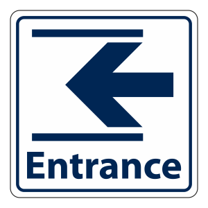 Entrance Slide Left Sign (Square)