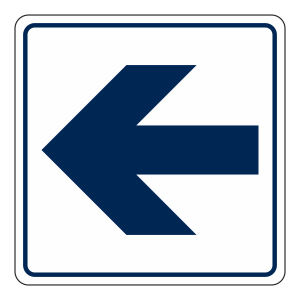 General Straight Arrow Sign (Square)