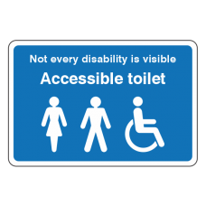 Accessible Toilet Sign (Large Landscape)