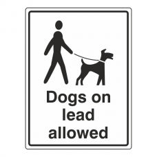 Dogs On Lead Allowed Sign