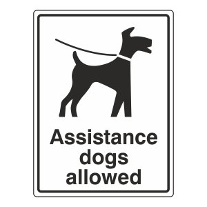 Assistance Dogs Allowed Sign