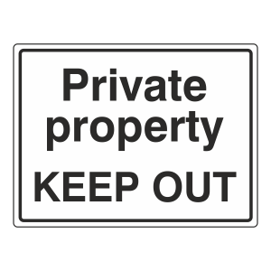 Private Property KEEP OUT Sign (Large Landscape)