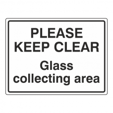 Glass Collecting Area Sign (Large Landscape)