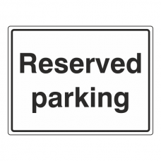 Reserved Parking Sign (Large Landscape)
