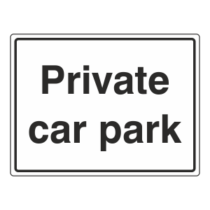 Private Car Park Sign (Large Landscape)
