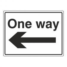 One Way Arrow Left Sign (Large Landscape)
