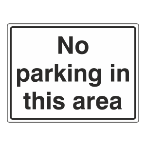 No Parking In This Area General Sign (Large Landscape)