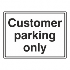 Customer Parking Only Sign (Large Landscape)