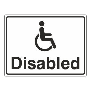 Disabled Parking Sign (Large Landscape)