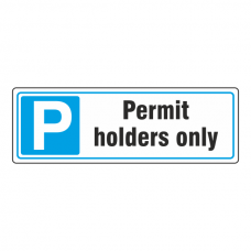 Parking - Permit Holders Only Sign (Landscape)