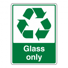 Glass Only Recycle Sign