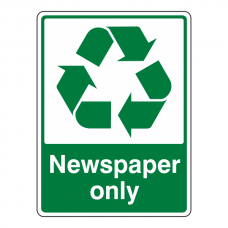 Newspaper Waste Recycle Sign