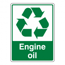Engine Oil Recycle Sign