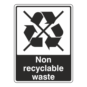 Non Recyclable Waste Recycle Sign
