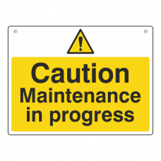 Caution Maintenance In Progress Sign (Large Landscape)