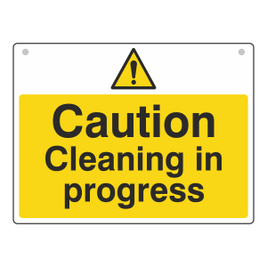 Caution Cleaning In Progress Sign (Large Landscape)