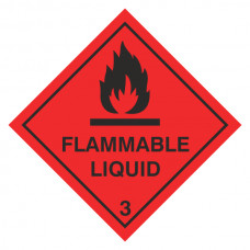 Flammable Liquid Hazard Warning Label