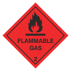 Flammable Gas Hazard Warning Label