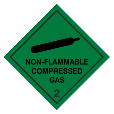 Non-Flammable Compressed Gas Hazard Warning Label
