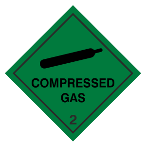 Compressed Gas Hazard Warning Label